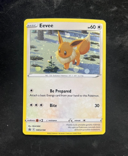 Eevee SWSH190 Holo Rare Black Star Promo Pokemon Card Near Mint Pack Fresh - Image 1