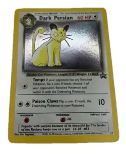 Vintage Ungraded Dark Persian 17 Holo Black Star Promo WOTC Pokemon Card - Image 1