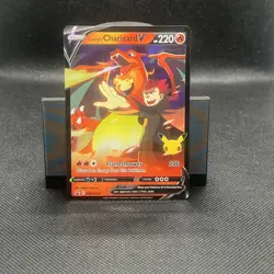 Pokemon TCG Lance's Charizard v SWSH133 Celebrations Black Star Promo Holo Card - Image 1