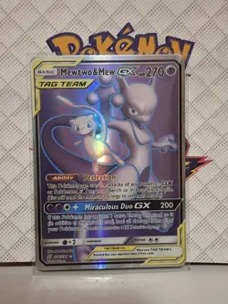 Mewtwo & Mew GX 222/236 Unified Minds 2019 Full Art Tag Team Pokemon Card - Image 1