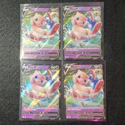Pokemon Mew V Sword & Shield 069/189 Holo 4 Cards Lot - Image 1