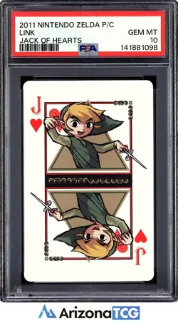 The Legend Of Zelda 2011 Link Jack Of Hearts Zelda Playing Card GEM MINT PSA 10 - Image 1