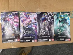 Gundam Trading Card Game GD04 Phantom Aria, 4 Art sleeved booster Card Packs. - Image 1