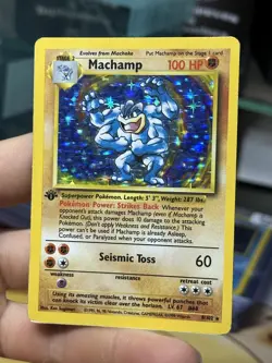 1st Edition Machamp 8/102 Base 1999 Dark Rocket Vintage Pokemon Card Lot WOTC - Image 3