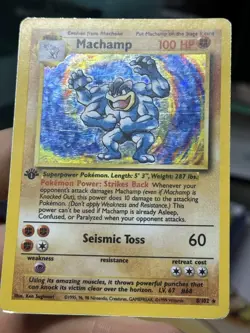 1st Edition Machamp 8/102 Base 1999 Dark Rocket Vintage Pokemon Card Lot WOTC - Image 5