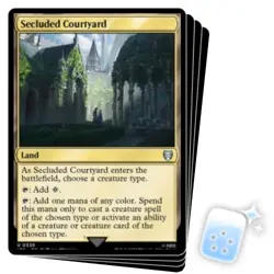 SECLUDED COURTYARD X4 The Lord Of The Rings: Tales Of Middle-earth Commander MTG - Image 1