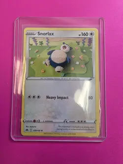 Snorlax 109/159 NM / M - Asako Ito Crocheted Art RARE Crown Zenith Pokemon Card - Image 1