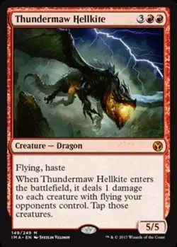 x1 Thundermaw Hellkite M MTG Iconic Masters M/NM, English - Image 1