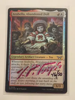 Foil Arabella, Abandoned Doll Artist Proof With Painting MtG J.P Targete - Image 2