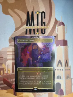 Command Tower ✨ Borderless Galaxy FOIL ✨ MTG NM Near Mint Secret Lair (1496) - Image 1