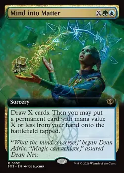 Mind into Matter x1 Extended Art FOIL Secrets of Strixhaven SOS NM MTG - Image 1