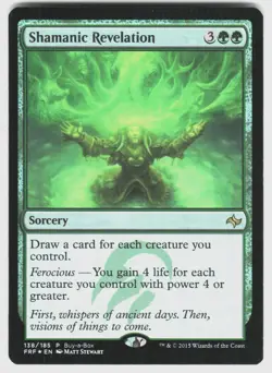 SHAMANIC REVELATION 138 P BUY-A-BOX PROMOS MAGIC: THE GATHERING FOIL NM/M - Image 1