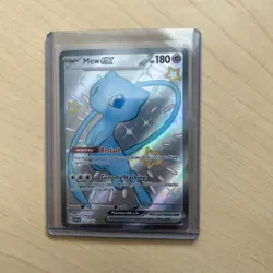 Mew EX SV: Paldean Fates 216/091 Shiny Ultra Rare Holo 180 HP Pokemon TCG Card - Image 1