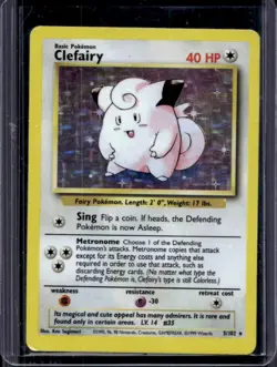 1999 Pokemon Unlimited Clefairy Rare Holo #5/102 - Image 1