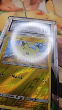 POP 10! CGC 10 2019 Pokemon S&M Pikachu Reverse HOLO Foil Unbroken Bonds 54/215 - Image 3