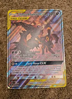 Umbreon & Darkrai GX Tag Team Black Star JUMBO Promo Pokemon Card SM241 NM - Image 1