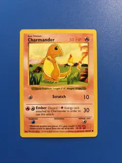 Charmander 046/102 Pokemon TCG WOTC Base Set Shadowless Common MP - Image 1