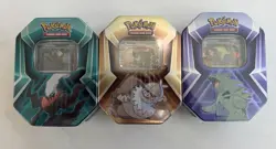Pokemon TCG Darkrai, Slaking, & Tyranitar Triple Whammy Tins Lot of 3 Sealed - Image 1