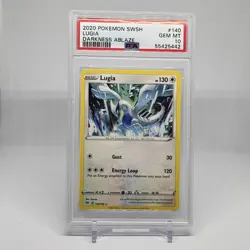 Pokemon PSA 10 LUGIA 140/189 Swsh03: Darkness Ablaze Rare Regular - Image 1