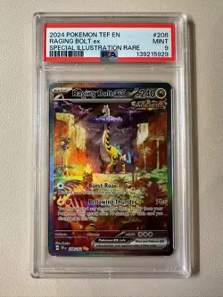 (A) 2024 Pokemon EN 208/162 Raging Bolt ex SIR PSA 9!!! - Image 1