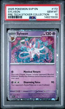 2025 POKEMON SVP EN-SV BLACK STAR PROMO #172 SYLVEON PSA 10 - Image 1