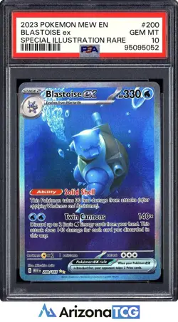 Pokemon 2023 Blastoise ex 200/165 Special Illustration Rare 151 GEM MINT PSA 10 - Image 1