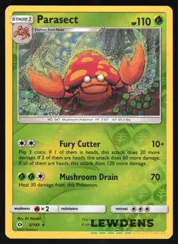 Parasect - 5/149 - Reverse Holo Rare - Sun & Moon Base - Pokemon Card - Image 1