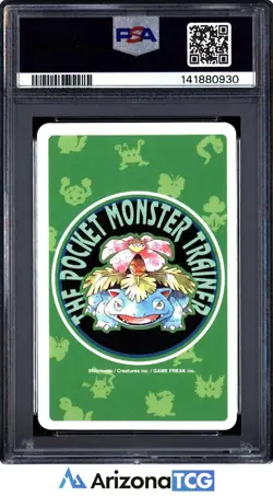 Pokemon 1996 Meowth Queen Of Spades 052 Green Playing Card Japanese PSA 6 - Image 2