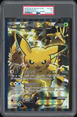 2016 POKEMON XY RED & BLUE COLLECTION #XY124 FULL ART/PIKACHU EX PSA 5 - Image 1
