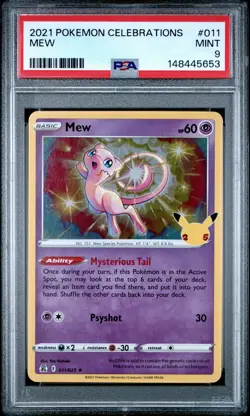 2021 POKEMON CELEBRATIONS #011 MEW PSA 9 - Image 1
