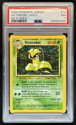 1999 Pokemon Jungle Victreebel No Symbol #14/64 PSA 7 - Image 1