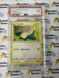 2021 Pokemon Fusion Strike #206 Snorlax PSA 9 - Image 1