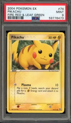 Pokemon Pikachu EX Fire Red & Leaf Green #74 PSA 9 Mint - Image 1