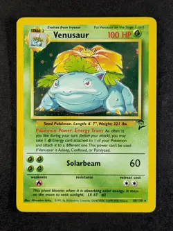 2000 Pokemon VENUSAUR #18/130 Base Set 2 Unlimited Cosmos Holo Rare English - Image 1