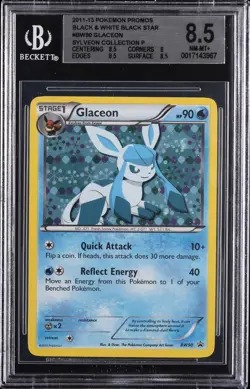 2011 POKEMON BLACK & WHITE BLACK STAR SYLVEON COLLECTION PROMO GLACEON BGS 8.5 - Image 1