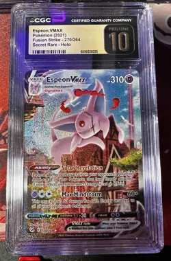Pokemon Espeon VMax Secret Rare Fusion Strike 270/264 CGC Pristine 10 - Image 1