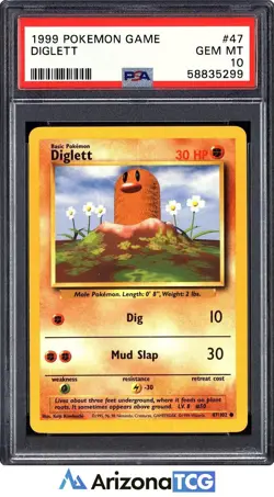 Pokemon 1999 Diglett 47/102 Base Set GEM MINT PSA 10 - Image 1
