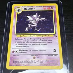 Pokemon TCG Haunter Fossil 6/62 Holo Rare Unlimited 50 HP DMG Stage 1 English - Image 1