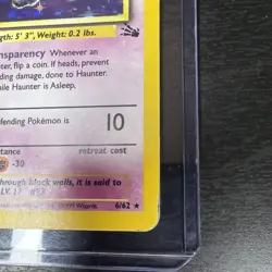Pokemon TCG Haunter Fossil 6/62 Holo Rare Unlimited 50 HP DMG Stage 1 English - Image 5