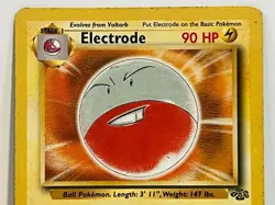 Vintage 1999 Pokemon TCG Jungle ELECTRODE Non-Holo Rare 18/64 HP (Damaged) - Image 2