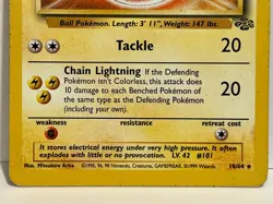 Vintage 1999 Pokemon TCG Jungle ELECTRODE Non-Holo Rare 18/64 HP (Damaged) - Image 3