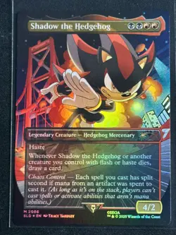 Magic the Gathering MTG Sonic Secret Lair Shadow the Hedgehog Rainbow Foil SP 3 - Image 1
