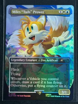 Magic the Gathering MTG Sonic Secret Lair Miles "Tails" Prower Rainbow Foil SP 2 - Image 1