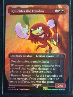 Magic the Gathering MTG Sonic Secret Lair Knuckles the Echidna Rainbow Foil SP 3 - Image 1