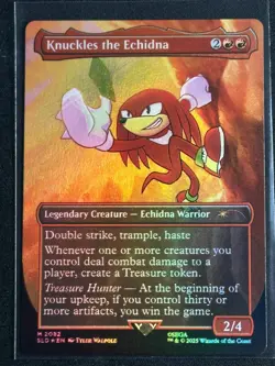Magic the Gathering MTG Sonic Secret Lair Knuckles the Echidna Rainbow Foil SP 4 - Image 1