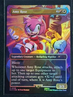 Magic the Gathering MTG Sonic Secret Lair Amy Rose Rainbow Foil SP 3 - Image 1