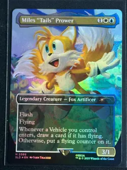 Magic the Gathering MTG Sonic Secret Lair Miles "Tails" Prower Rainbow Foil SP - Image 1