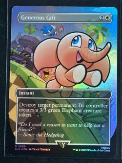 Magic the Gathering MTG Sonic Secret Lair Generous Gift Rainbow Foil - Image 1