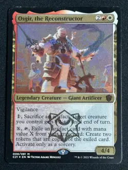 2021 Magic the Gathering MTG Osgir, the Reconstructor Thick Stock FOIL Commander - Image 1
