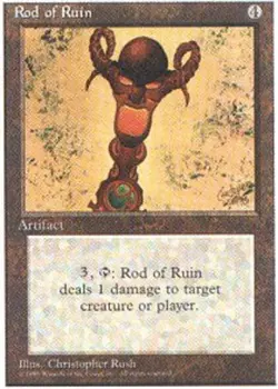 MTG Rod of Ruin, Moderate Play, English Alternate Fourth Edition 4th - Image 1